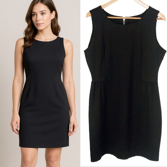 Alfred Sung Sleeveless Little Black Knee Length Dress - Picture 1 of 9